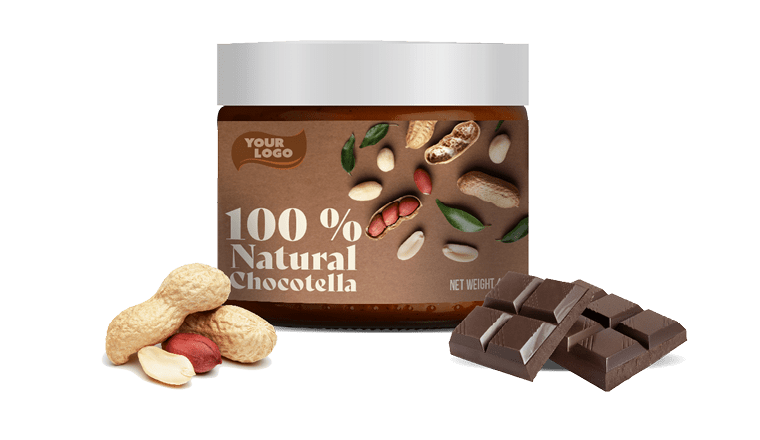 100% NATURAL CHOCOTELLA WITH STEVIA AND XYLITOL