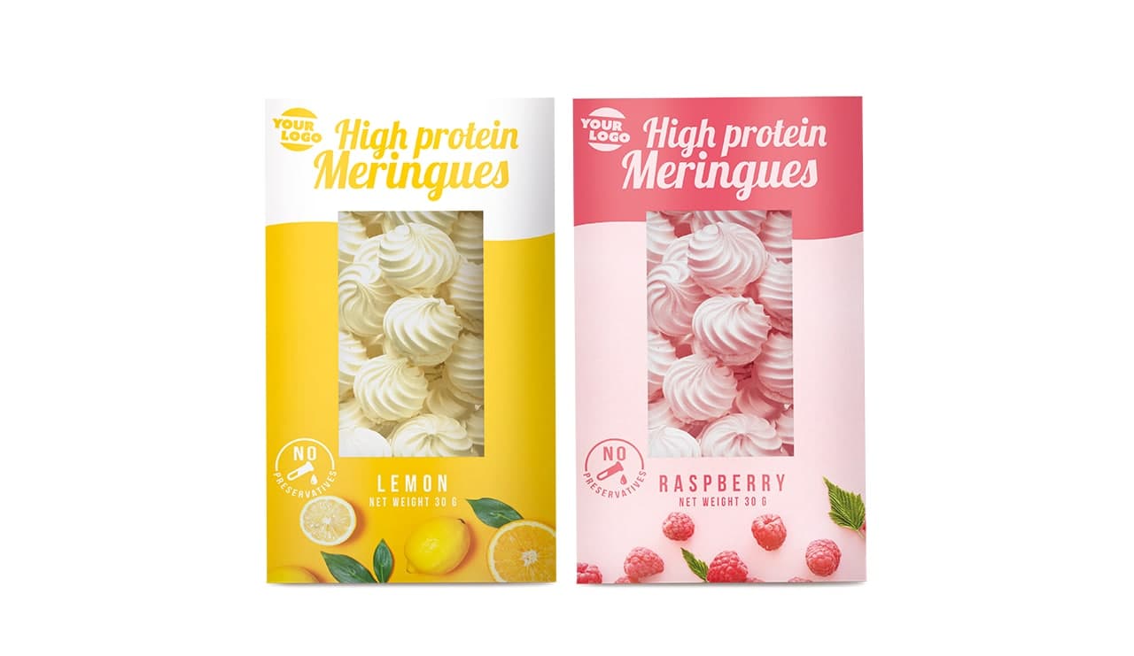 High protein meringues