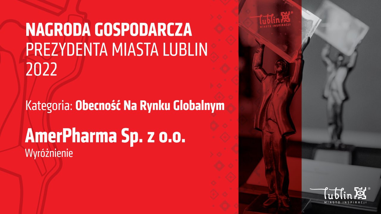 Amerpharma was distinguished again  in the “Economic Award of the President of the City of Lublin” competition.